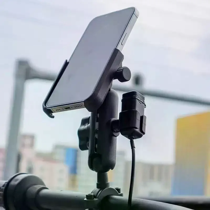 

Держатель для телефона на мотоцикл/велосипед, кронштейн для GPS, подставка для мобильного телефона, крепление на зеркало заднего вида/руль, совместимое с [совместимые устройства/бренды]