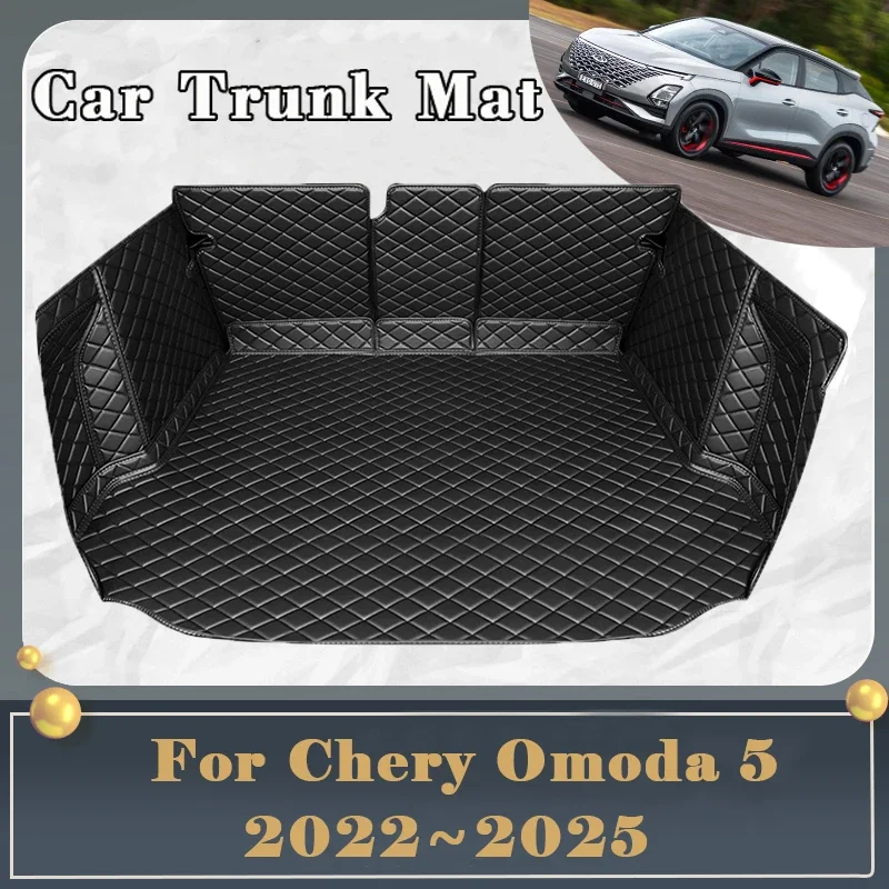 Car Trunk Mat For Chirey Chery Omoda 5 FX 2022 2023 2024 2025 Dirt-resistant Fully   Rear go Tray  Accessories