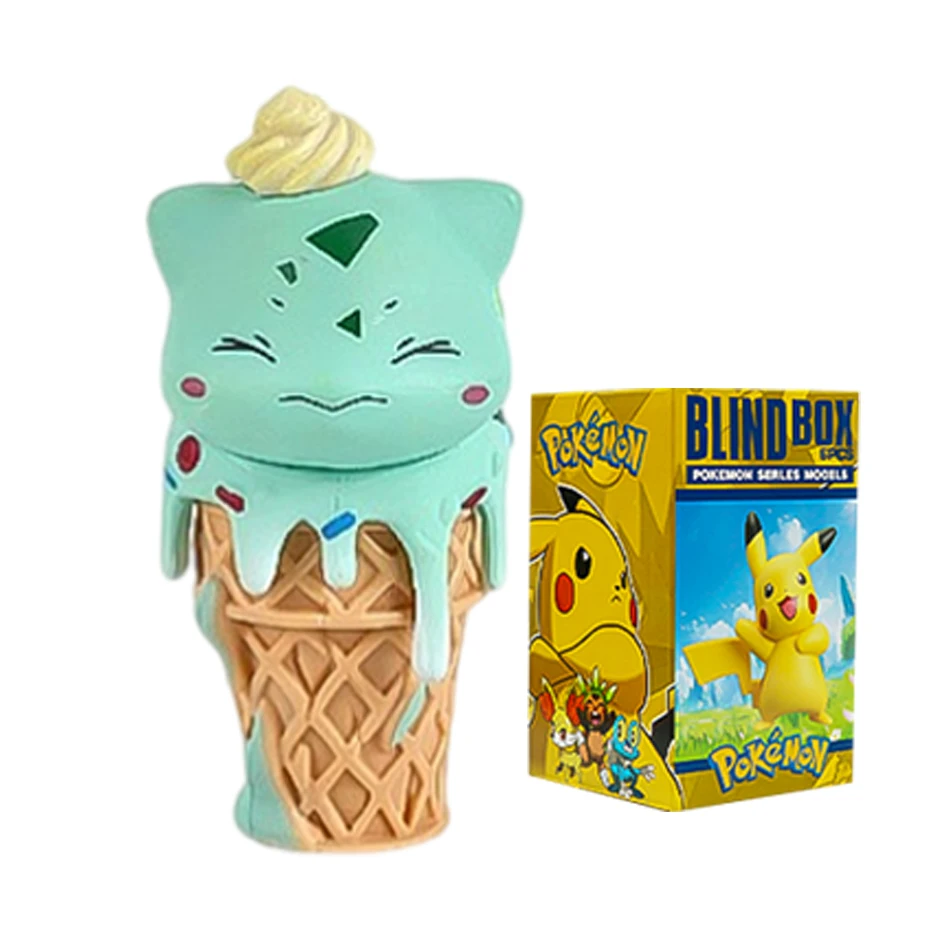 Pokemon Eiscreme Pikachu Snorlax Psyduck Gengar Anime-Figur Blindbox-Spielzeug Tischdekoration Weihnachts- und Geburtstagsgeschenke – Detail 5