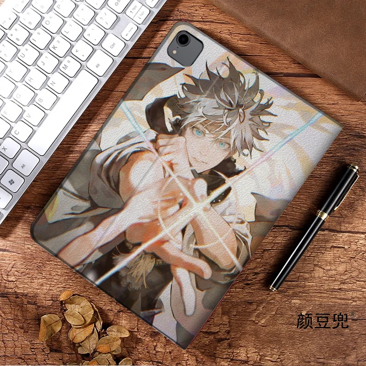 GOJO SATORU Anime For Samsung Galaxy Tab A7 Lite 8.7 2021 Case S9 FE Plus Tri-fold stand Cover Galaxy Tab S6 Lite Tab S8 S7 Plus