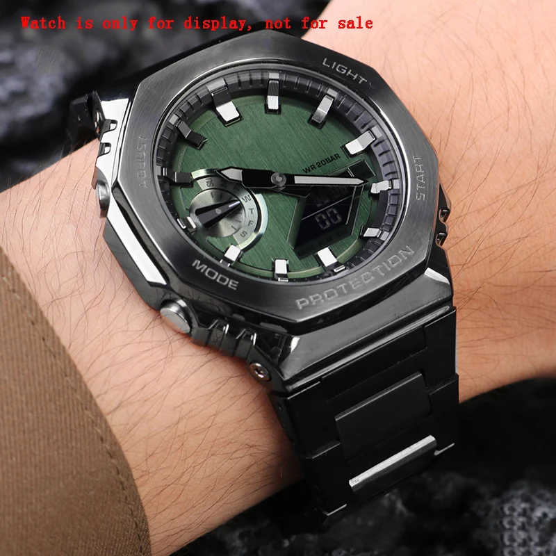 High-quality stainless steel strap suitable for Casio watch GM-2100/GA-2100 series farm oak series modified watch strap 16mm