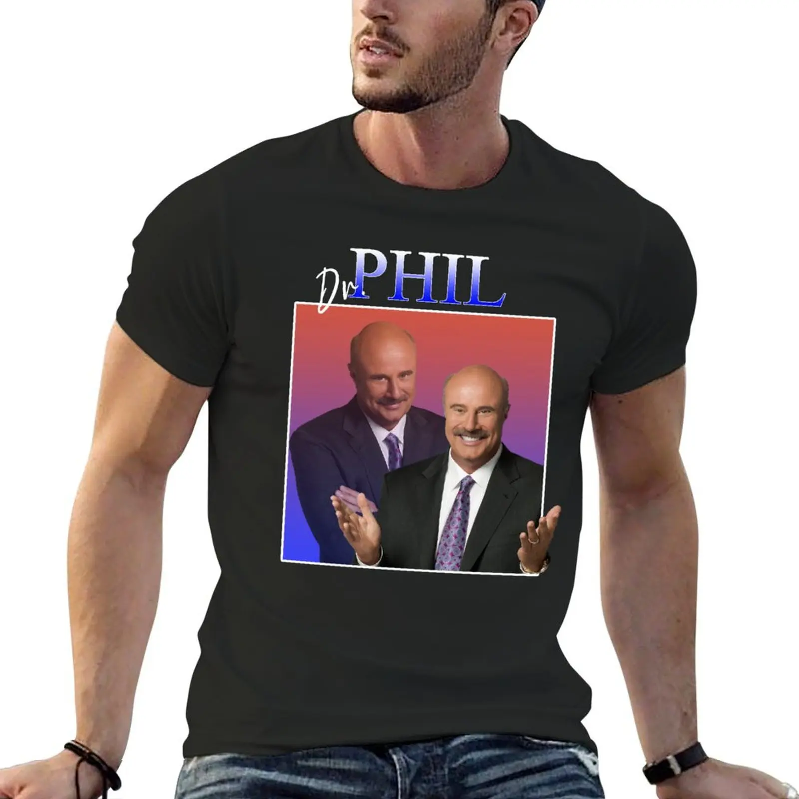 

Dr. Phil 90's Retro Vintage Style T-Shirt cheap stuff blacks shirts graphic boys animal print clothing for men