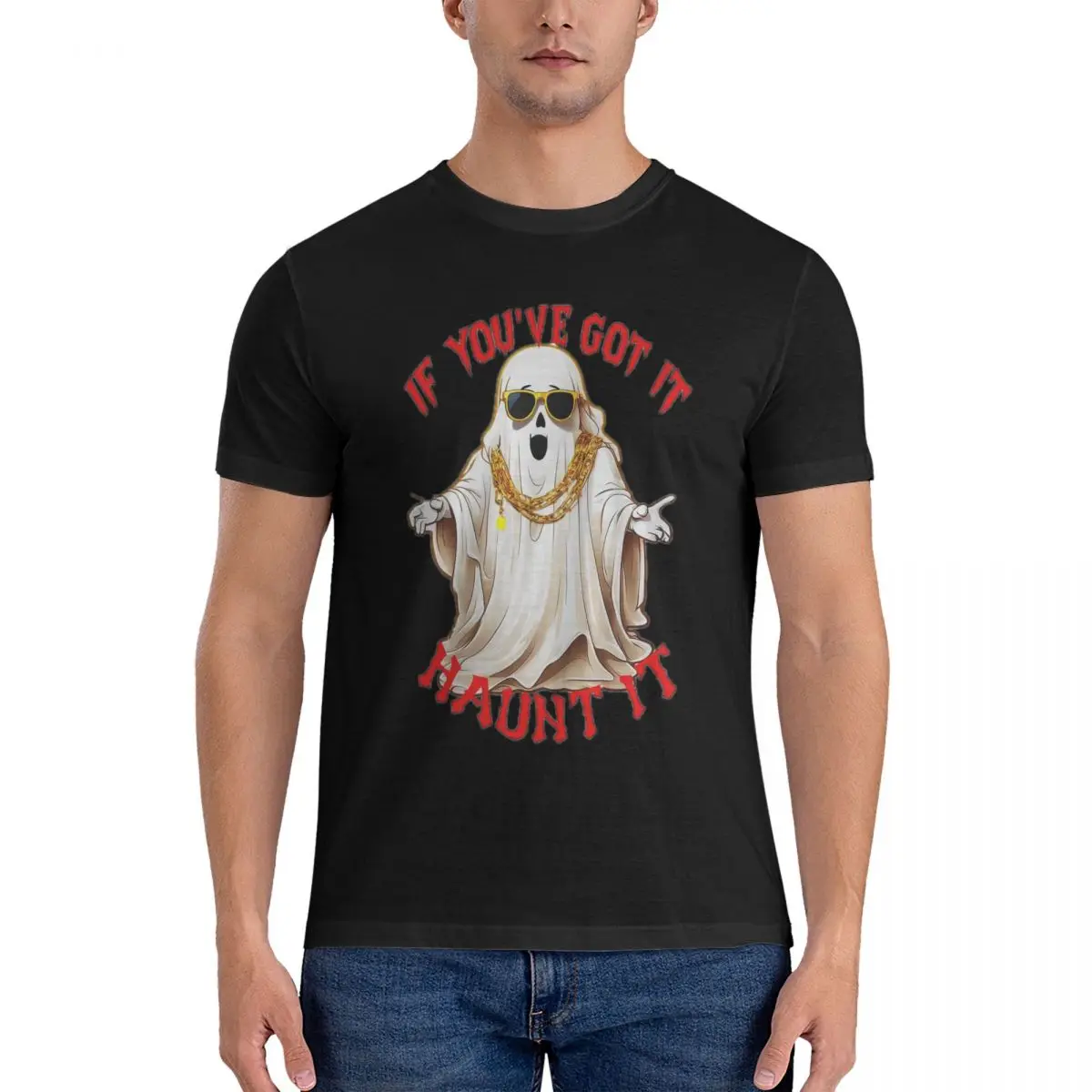 Vintage If You've Got It, Haunt It 6 Essential T-Shirts Men O Neck Cotton hip hop halloween4 Short Sleeve Tees Adult Clothing