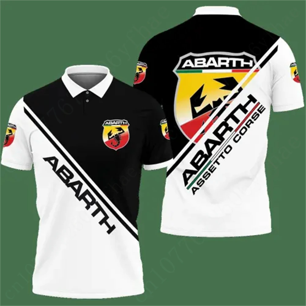 

Одежда для гольфа Abarth в стиле Харадзюку, рубашки-поло и блузки в стиле аниме, одежда унисекс, Повседневная футболка для мужчин, дышащий топ с коротким рукавом