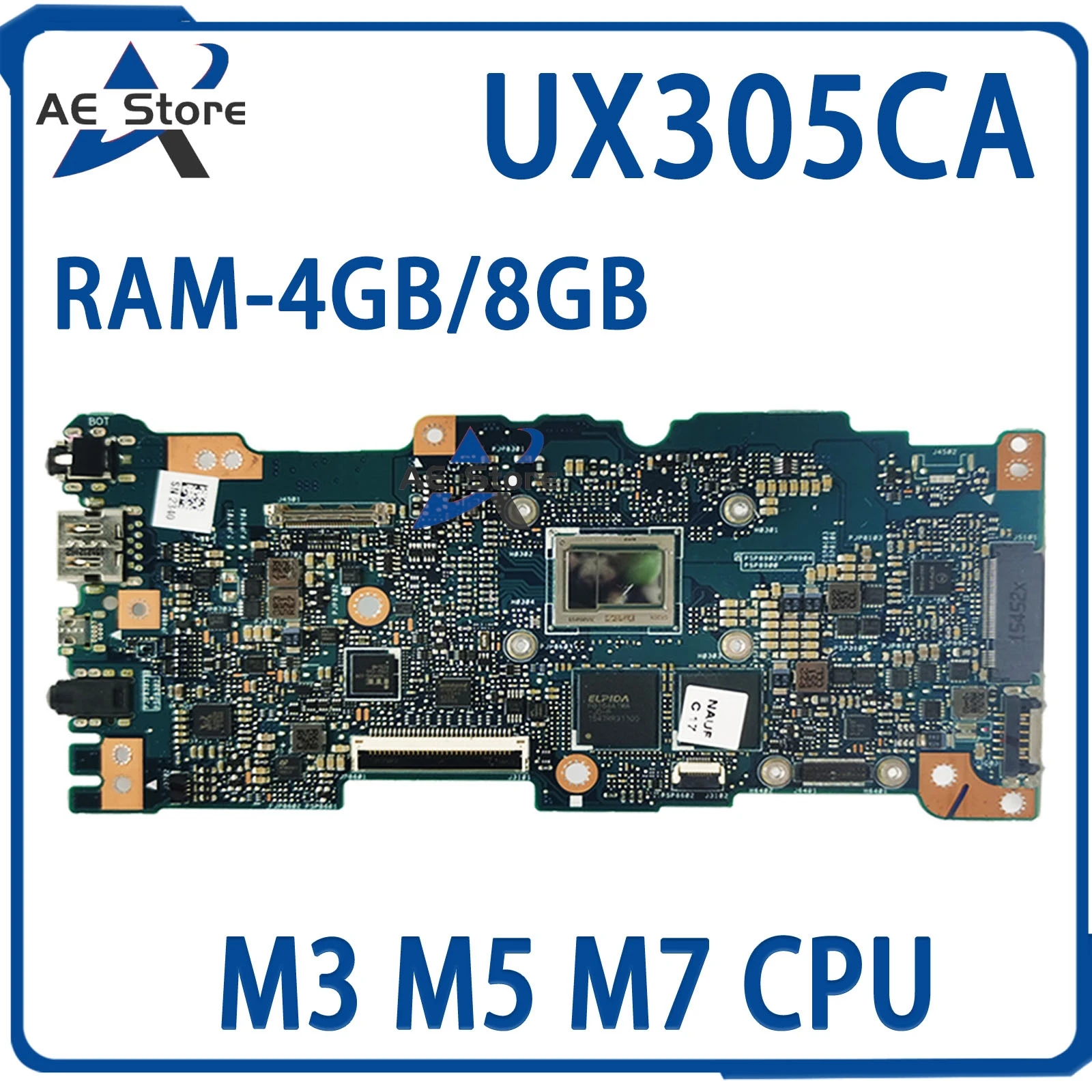 UX305C Mainboard For ASUS Zenbook UX305CA U305CA Laptop Motherboard M3 M5 M7 4G/8G-RAM Notebook MAIN BOARD