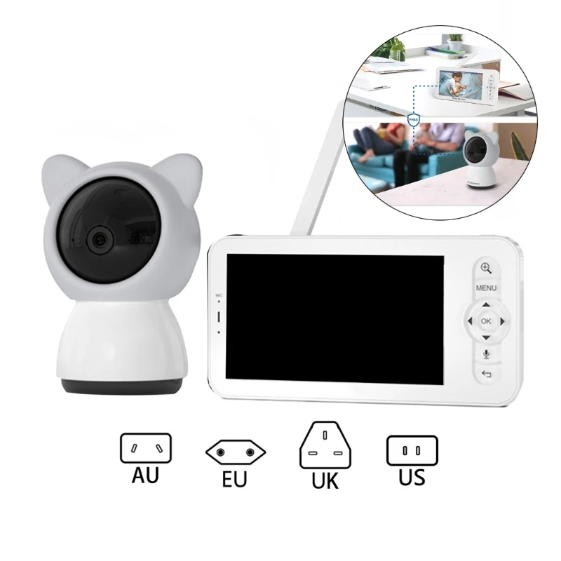 

B2EB 5-inch LCD Wireless Wifi Baby B5 Nanny Camera Remote Monitoring 2-Way Talk Portable Baby Surveillances Camera