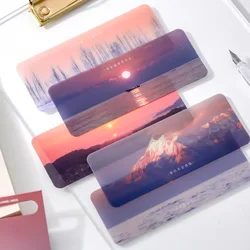 5pcs Dusk Clouds Bookmark Simple Ins Landscape PVC Matte Reading Retro Book Page Marker Message Card Stationery Supplies