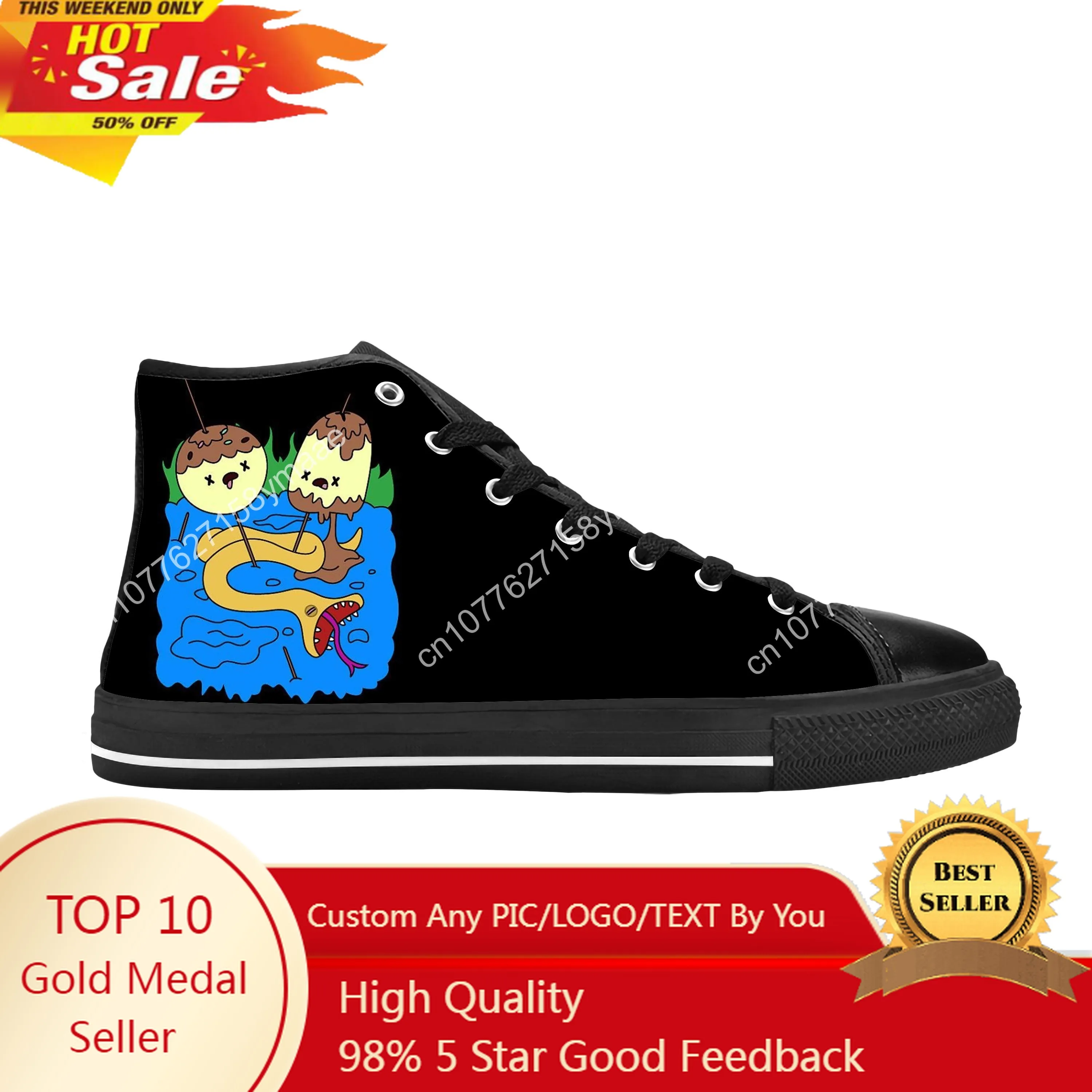 Times Rock Snake Anime Cartoon Manga Adventure Casual Cloth Shoes High Top Comfortable Breathable 3D Print Men Women Sneakers