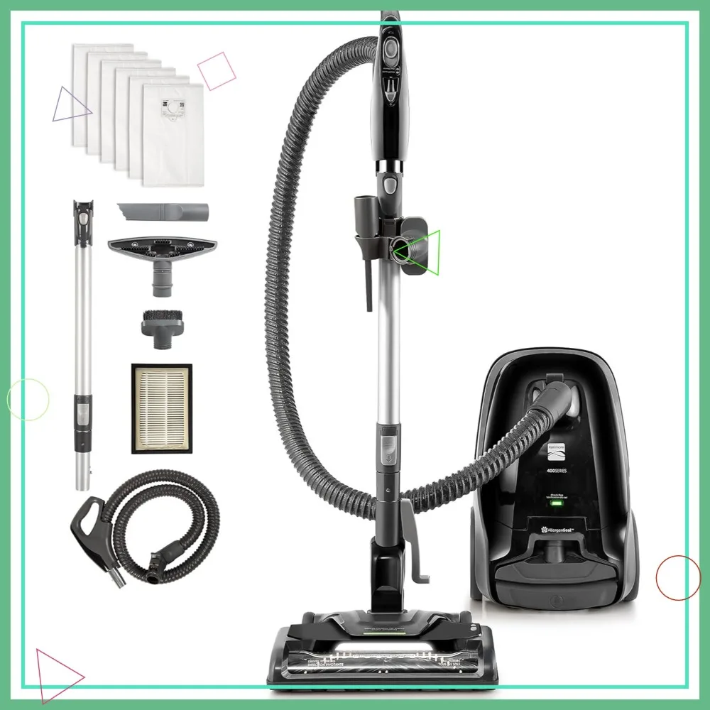 

Легкий пылесос-канистра для дома с функцией сбора шерсти, HEPA-фильтром, LED-подсветкой и автоматическим сматыванием шнура, подходящий для домашних животных