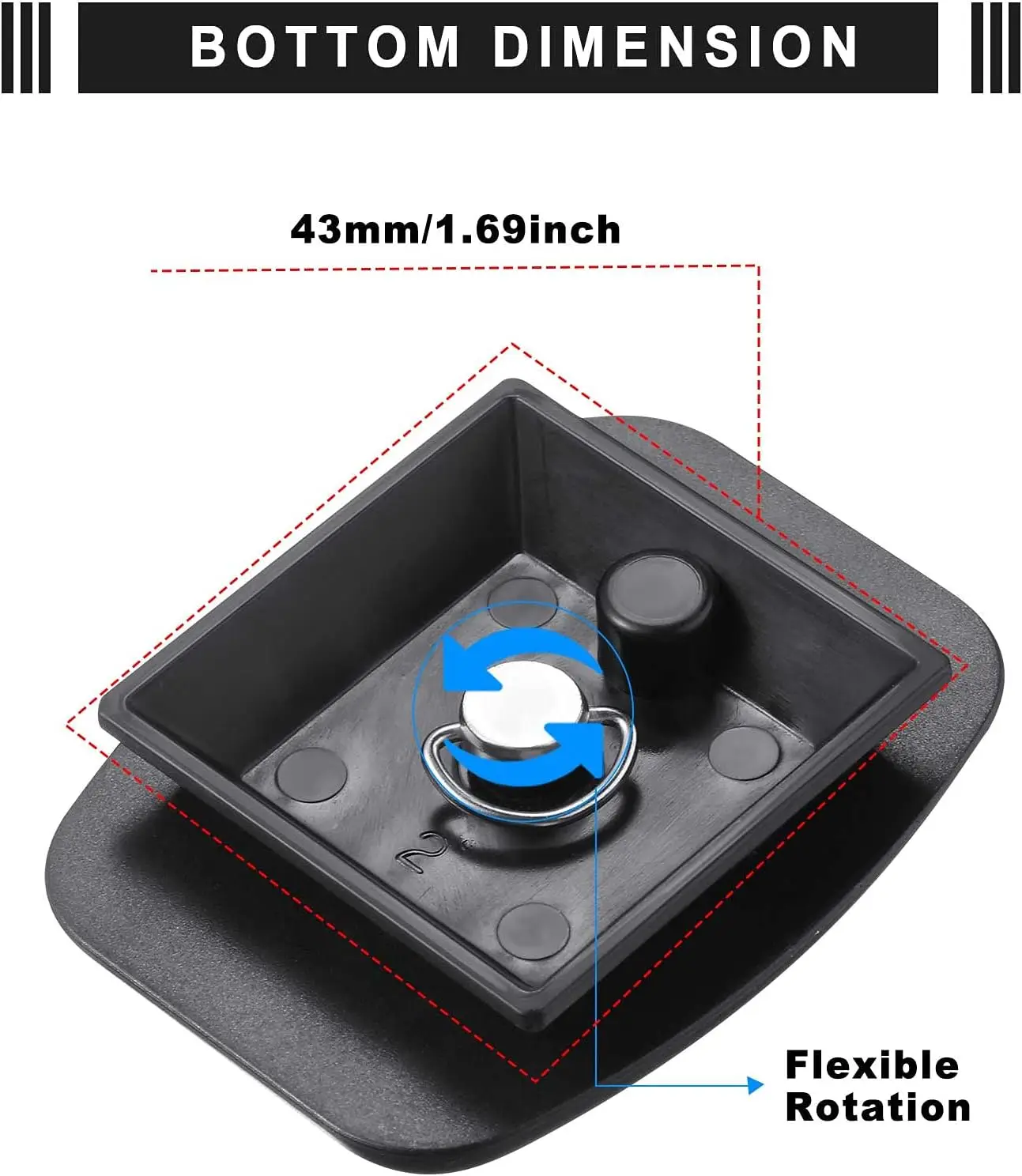 2 Pieces Tripod Quick Release Plate Tripod Adapter Mount Camera Tripod Adapter Plate Parts for QB-4W (43 x 43 mm/ 1.7 x 1.7 Inch