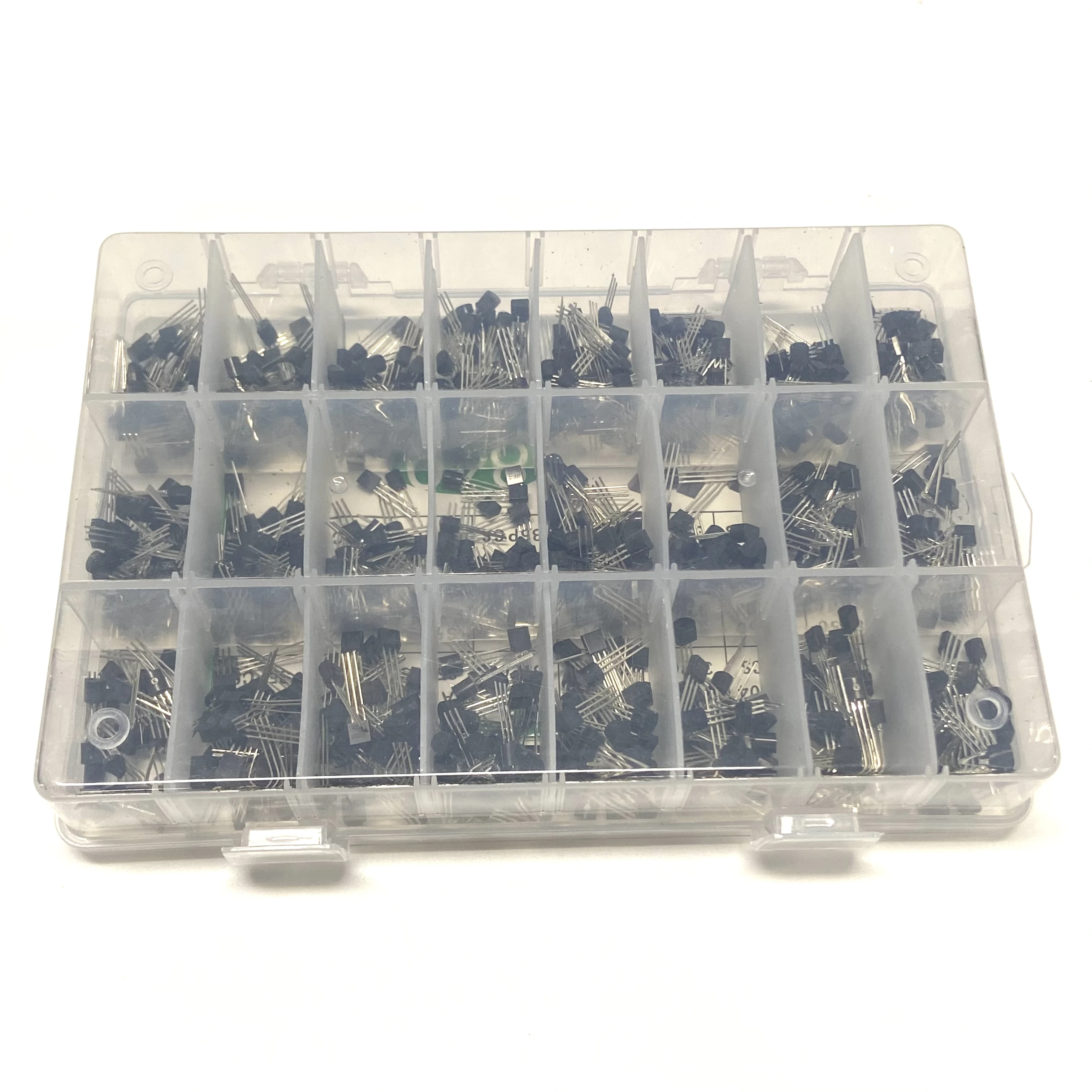 840PCS TO-92 24Value Transistor Kit Assortment Box BC547 BC327 BC337 2N2222 3904 3906 C945 Transistors Set Electronics Kit