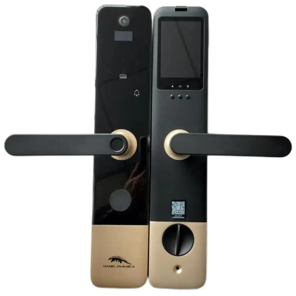 A85 Toepassing Vingerafdruk Deurslot Cat-eye Camera Binnendisplay Smart Lock