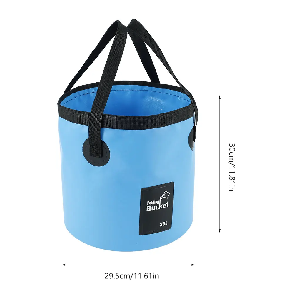 Fishing Bucket Car Water Bucket 20L Portable Bucket Water Storage Bag Foldable Storage Container Outdoor Car Wash Camping Bucket