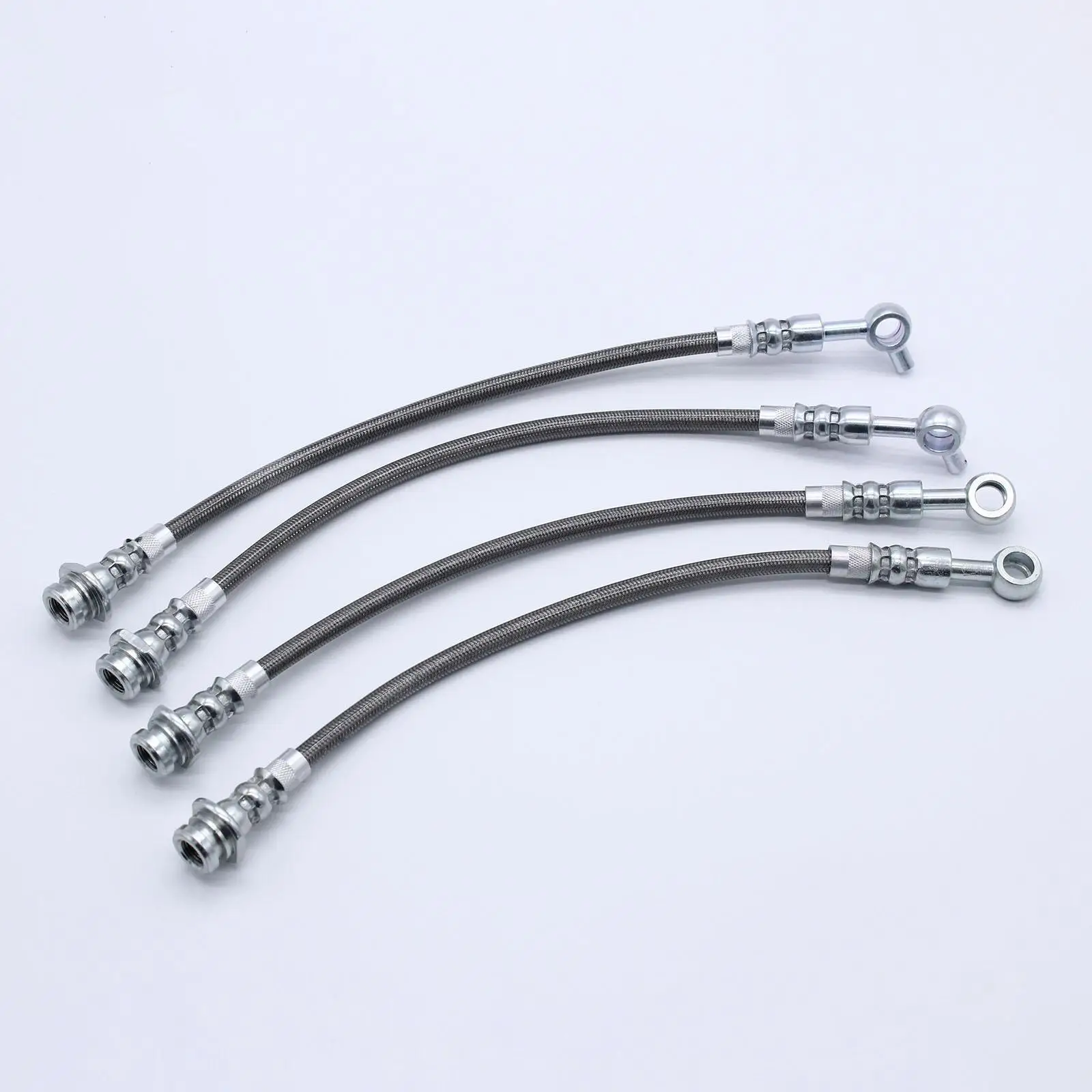 

Braided Aluminum Brake Hose Kit 4pcs Replacement Flexible Brake Lines for Nissan Patrol Y60 Car Accessories