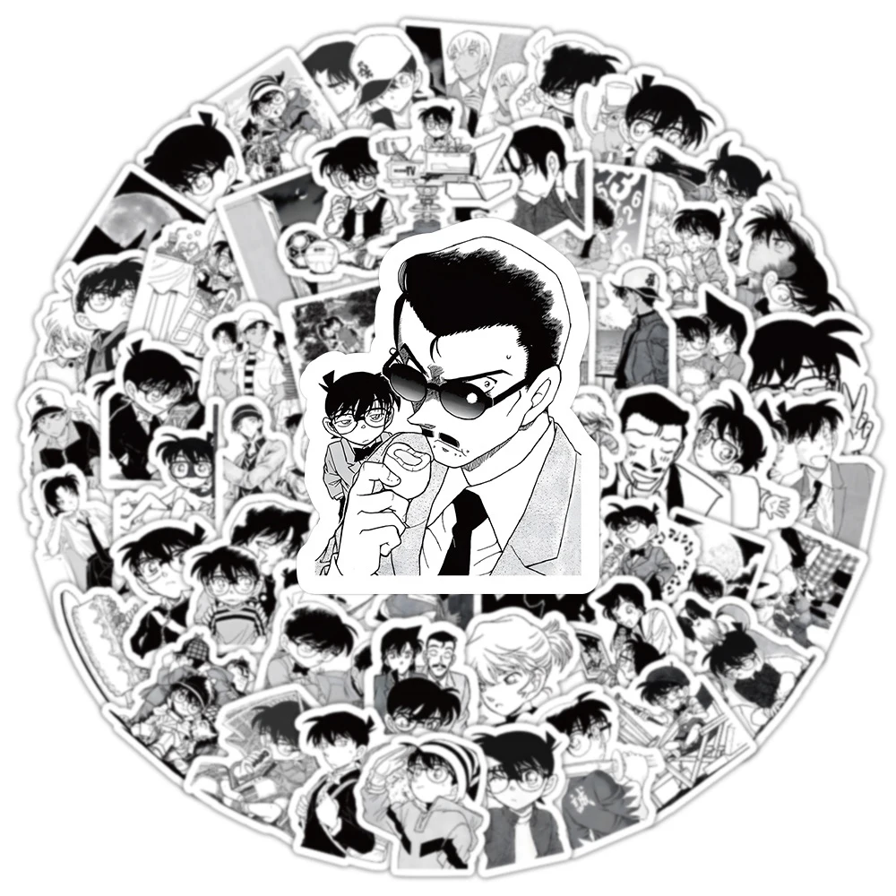 10/30/50/100 Uds Anime Detective Conan pegatinas para chico impermeable Graffiti motocicleta equipaje casco Cool pegatina de dibujos animados calcomanías