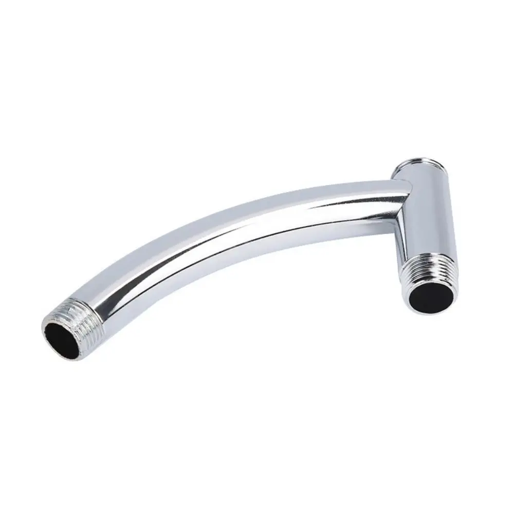 2 PCS Adjustable Hand Hold Shower Head Extension Arm Arch Design Extra Pipe Water Rainfall Tube ABS Silver Sprinkle Parts Toilet