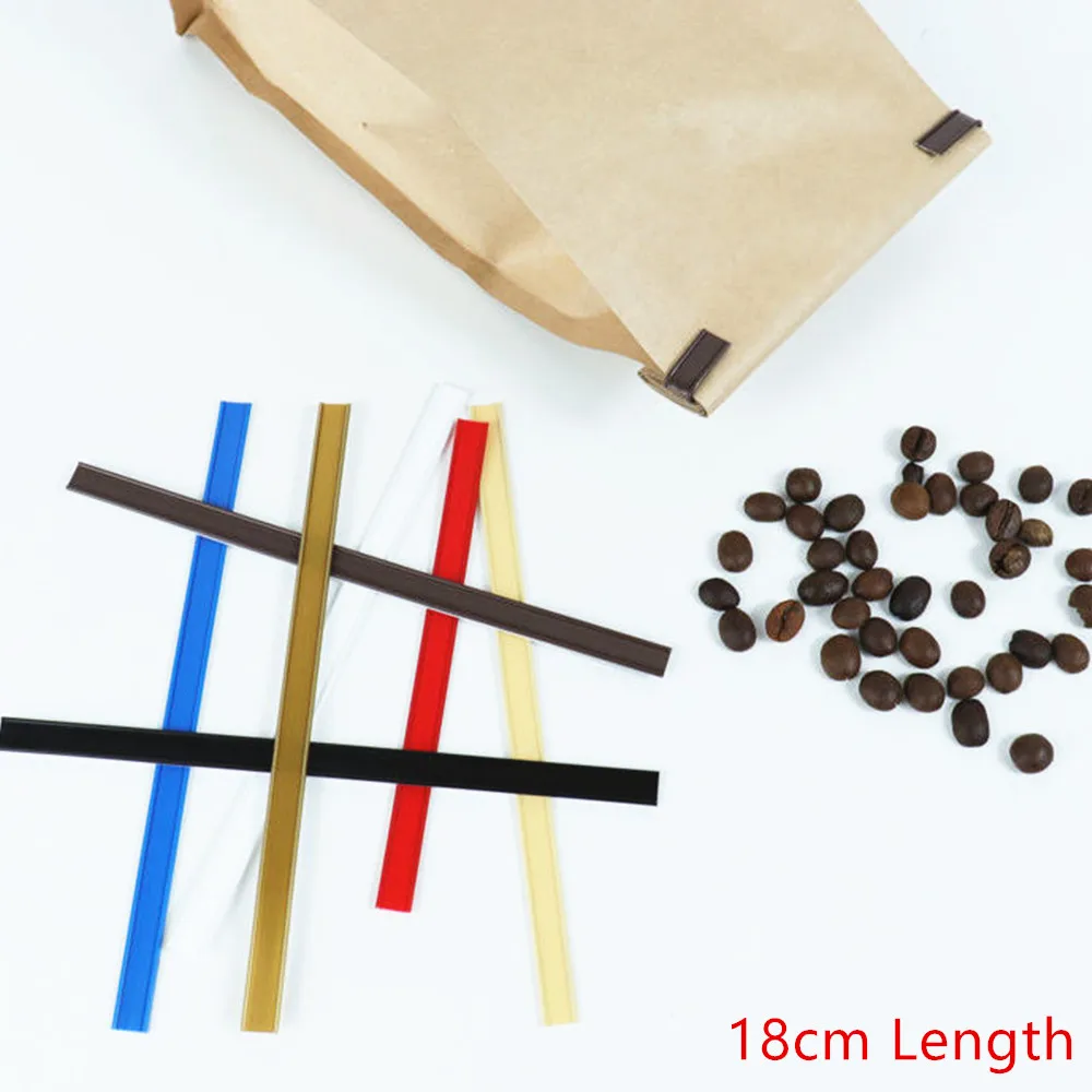 

20pcs 18cm Sealing Strip for Coffee Bag, Packaging Bag Sealing Adhesive Clip Tea-bag Seal Bar Bread-bag Seal Tin Tie in Colors