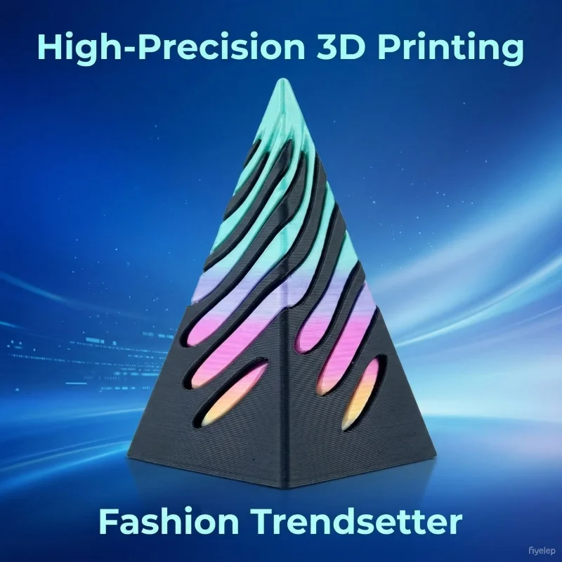3D Printed Rotating Pyramid Spiral Screw Sculpture Fidget Toy Office Decor Focus Enhancement Decompression