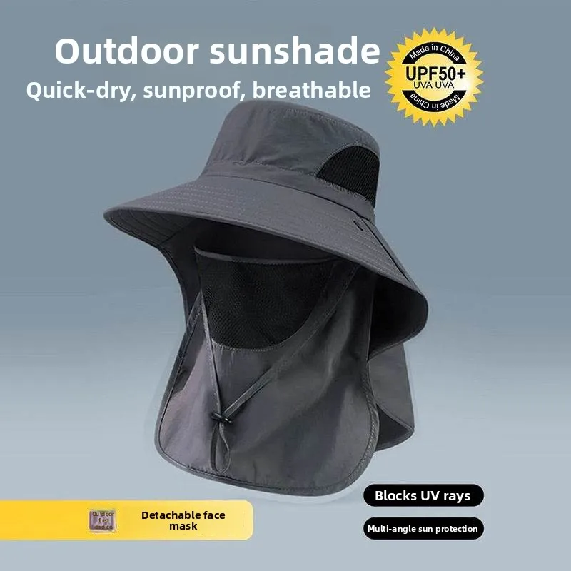 

Men's Fiing Cap Summer Outdoor Travel Sunade Hat Large Brim Sun Hat Face Sun Protection Cap for Fiing And Cam