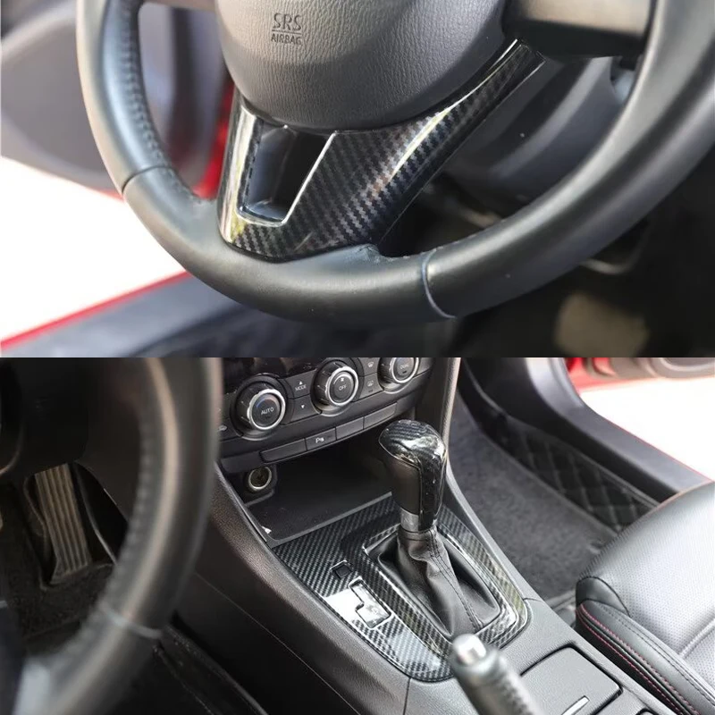 For Mazada 6 Atenza Car Steering Wheel Gear Shift Lever Panel Cover Decorative Sticker Plastic Interior Modification Accessories view 4
