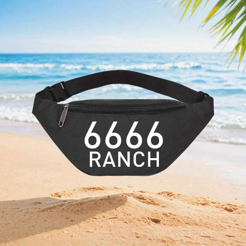 

6666 Ranch Stylish Men's Wallet Waist Backpack Crossbody Chest Bag Street Casual Sporty Fashionable Simple Unique Printed Design