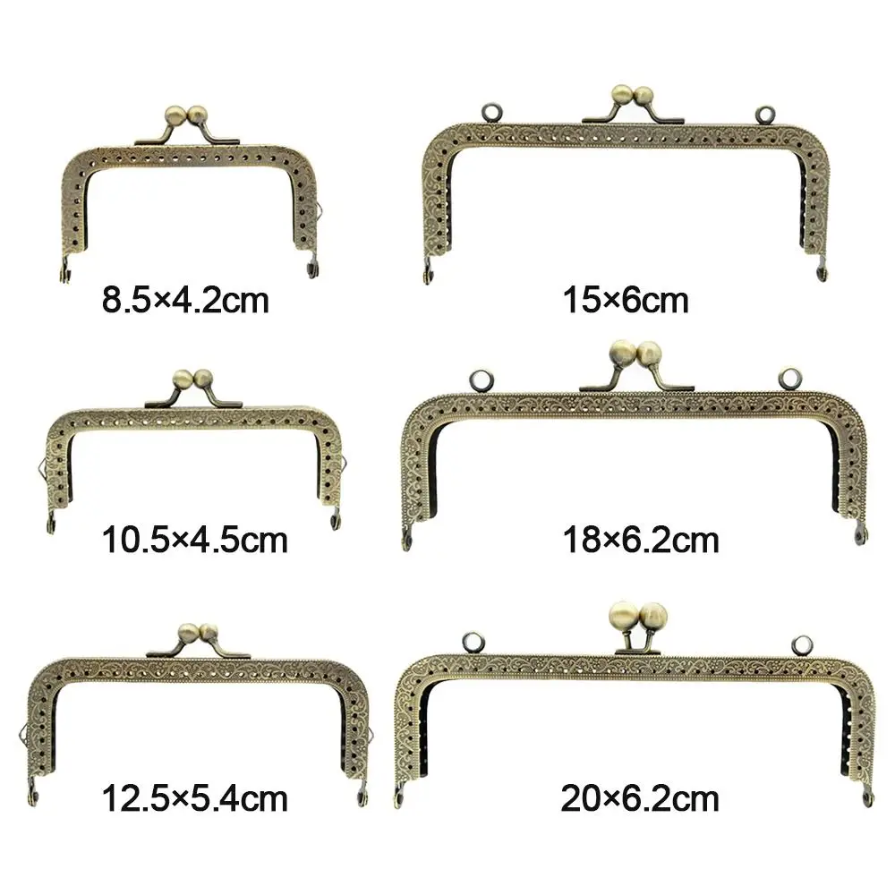 Purse Clasp Frame Bag Kiss Clasp Lock Metal Purse Frame for DIY Craft Purse Bag Making