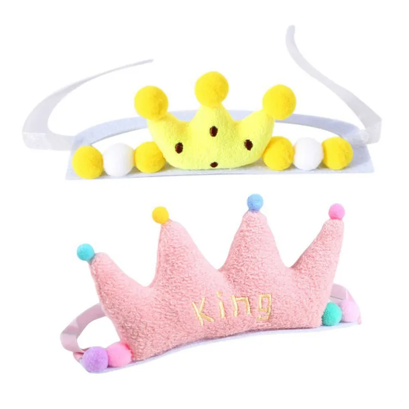 Dog Caps Accessories Hair Clip Lace Pearl Crown Dog Headdress Birthday Party Crown Hats Supplies Dropship Pet Accessories Set