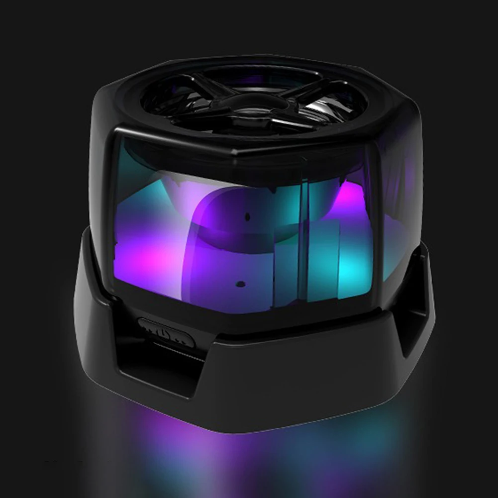 Mini Speakers with Multi RGB Color Light Show Bluetooth-Compatible 5.3 Portable Speaker RGB Light for iPhone Travel Golf Cart