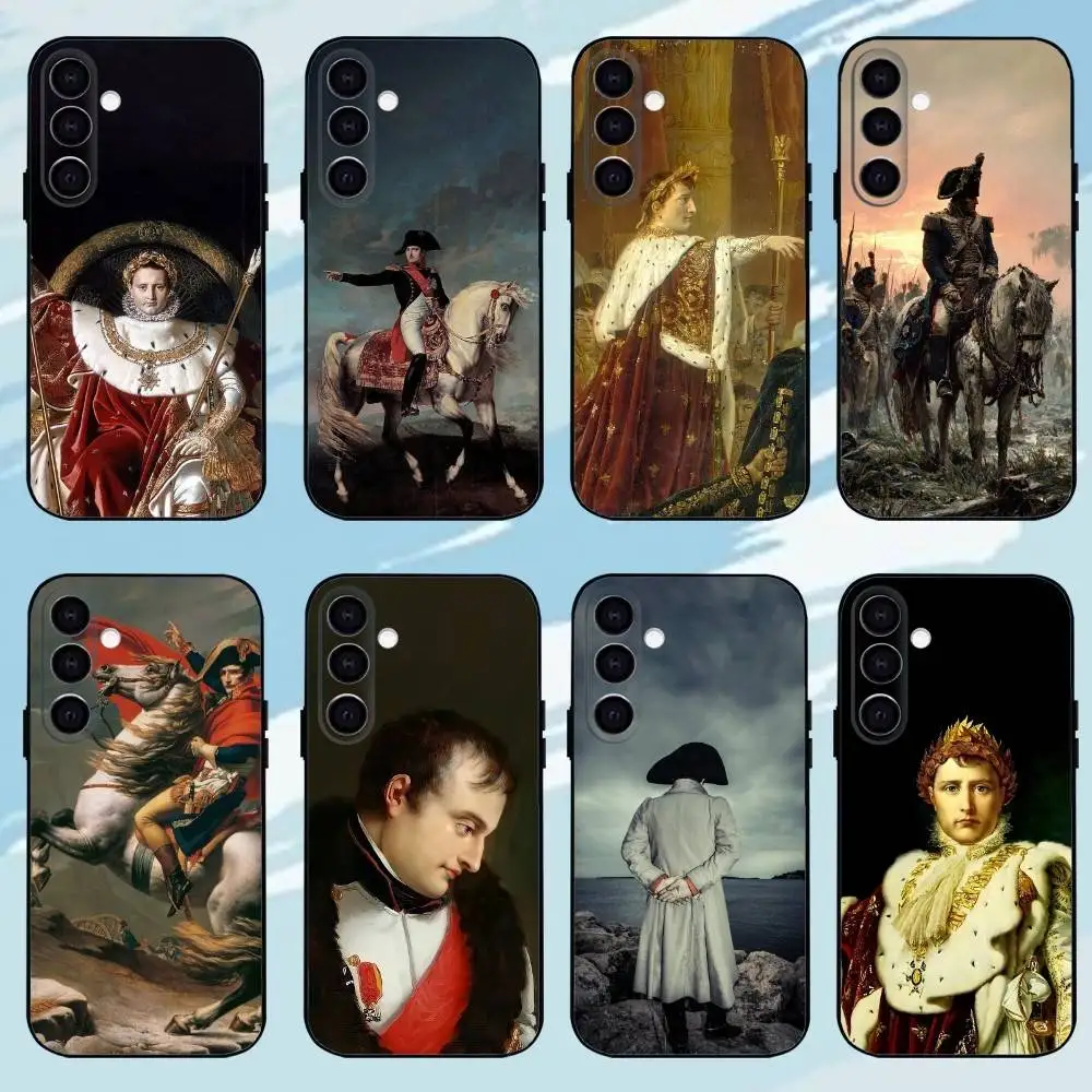 حافظة هاتف N-Napoleon لهاتف سامسونج جالاكسي A73، A72، A71، A70، A53، A52، A51، أخرى غلاف أسود ناعم ll #1