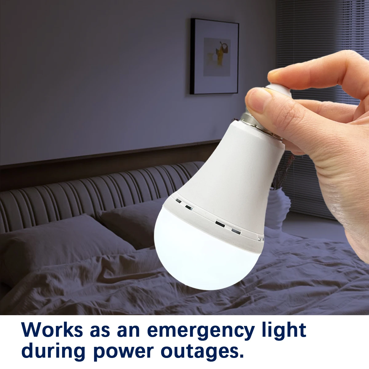 Mikikit 10-Pack E27 Emergency Light Bulb Sockets – With Hook, Portable Lamp Holder For Power Outages