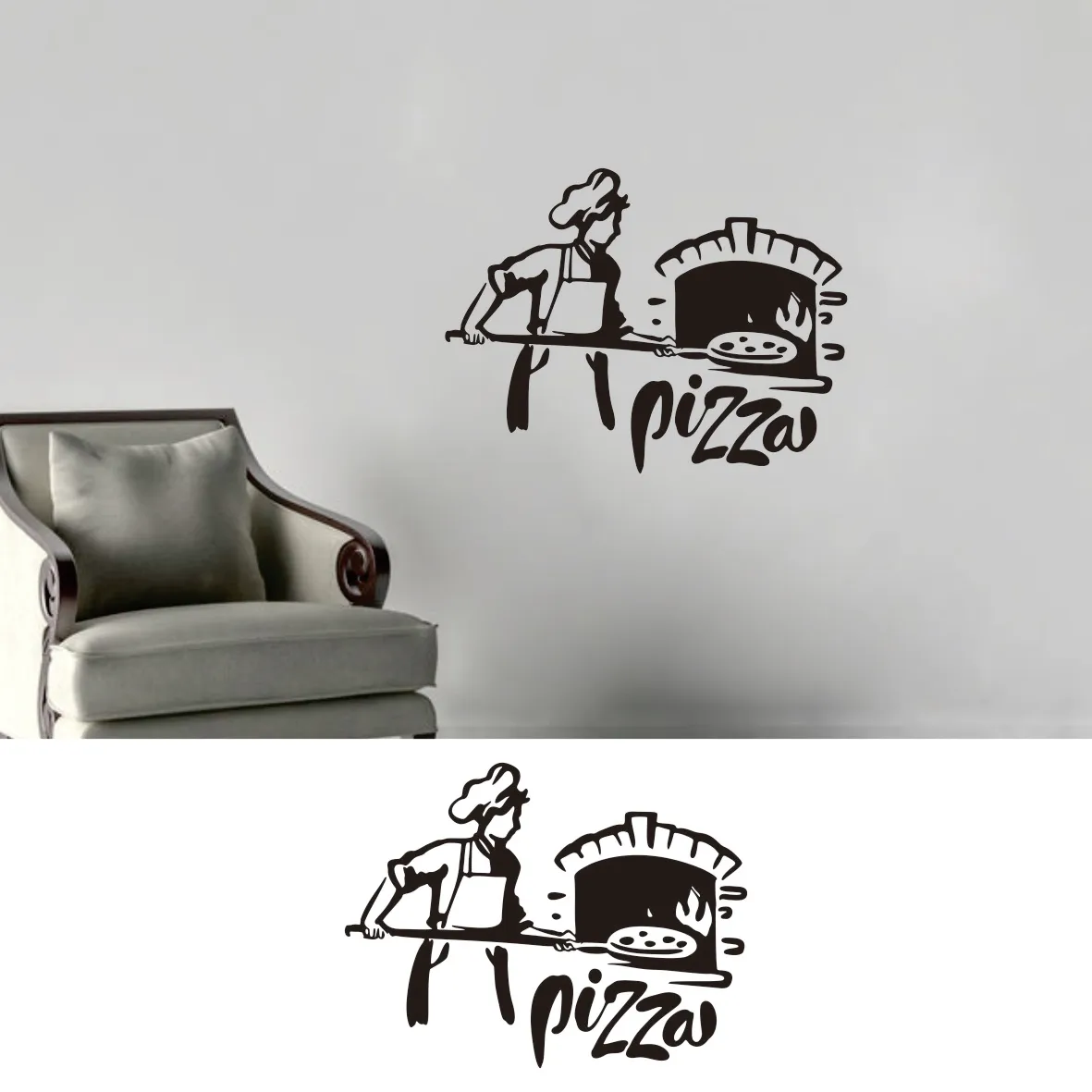 

Pizza Wall Decal Pizzeria Wall Decor Pizza Wall Sticker Pizza Food Lover Gift Vinyl Letter Pizza Window Decor Stickers