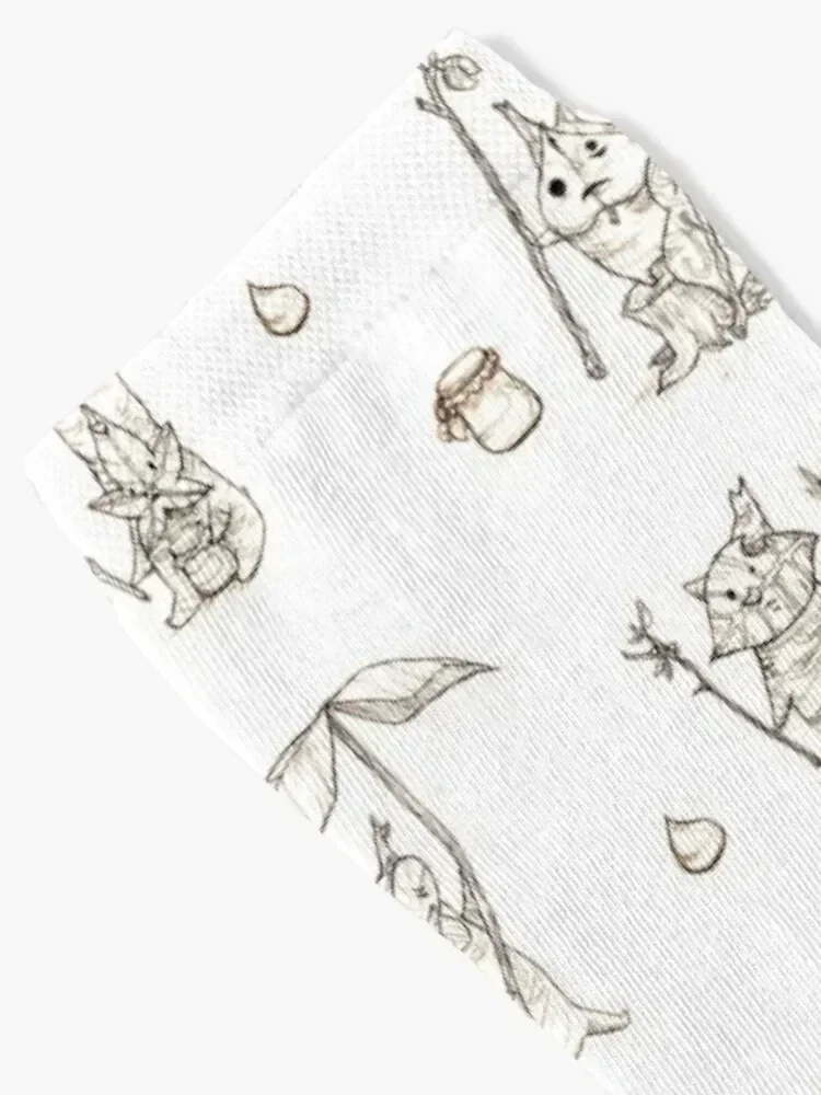 Korok Party sepia Socks sheer hiking essential Socks Ladies Men's