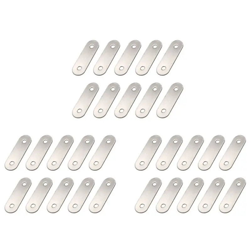 

A01F-50Mmx16mm Straight Repair Joining Mending Flat Plate Bracket 30Pcs
