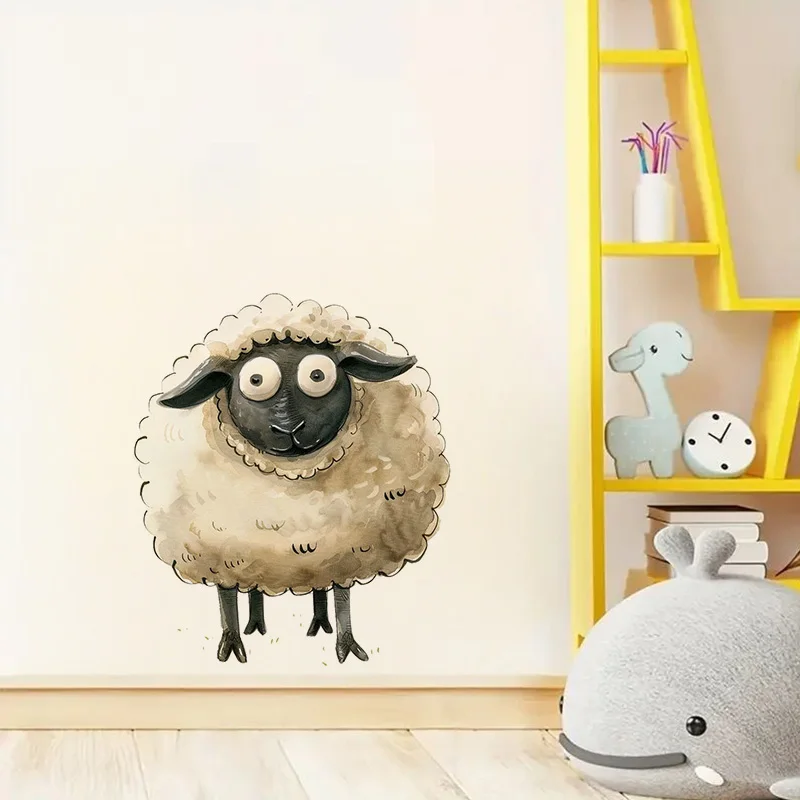 Funny Sheep Creative Wall Stickers for Bedroom Entryway Living Room Porch Decoration ,Self-Adhesive Wall Decals Wall Art