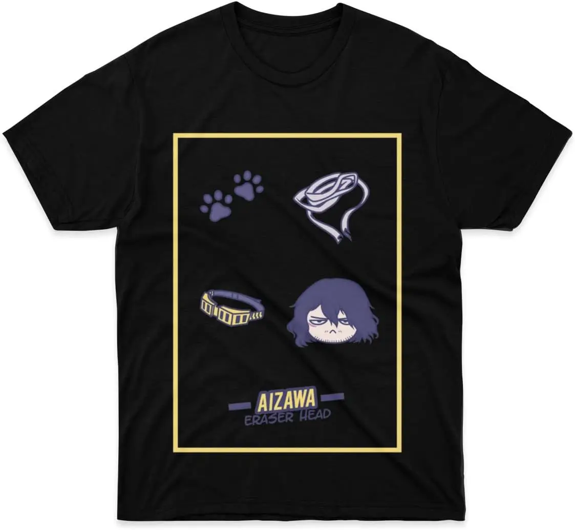 T-shirt Aizawa Cotton Eraser Unisex Head Tee Shirt Graphic T Shirts Short Sleeve Top for Girls Boys Teen