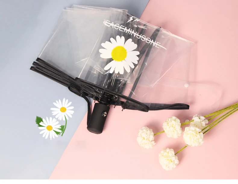 Transparent Umbrella Fully Automatic Heavy Rain Women Sun Umbrella Travel Folding Gift Durable Portable Anti Wind Lightweight