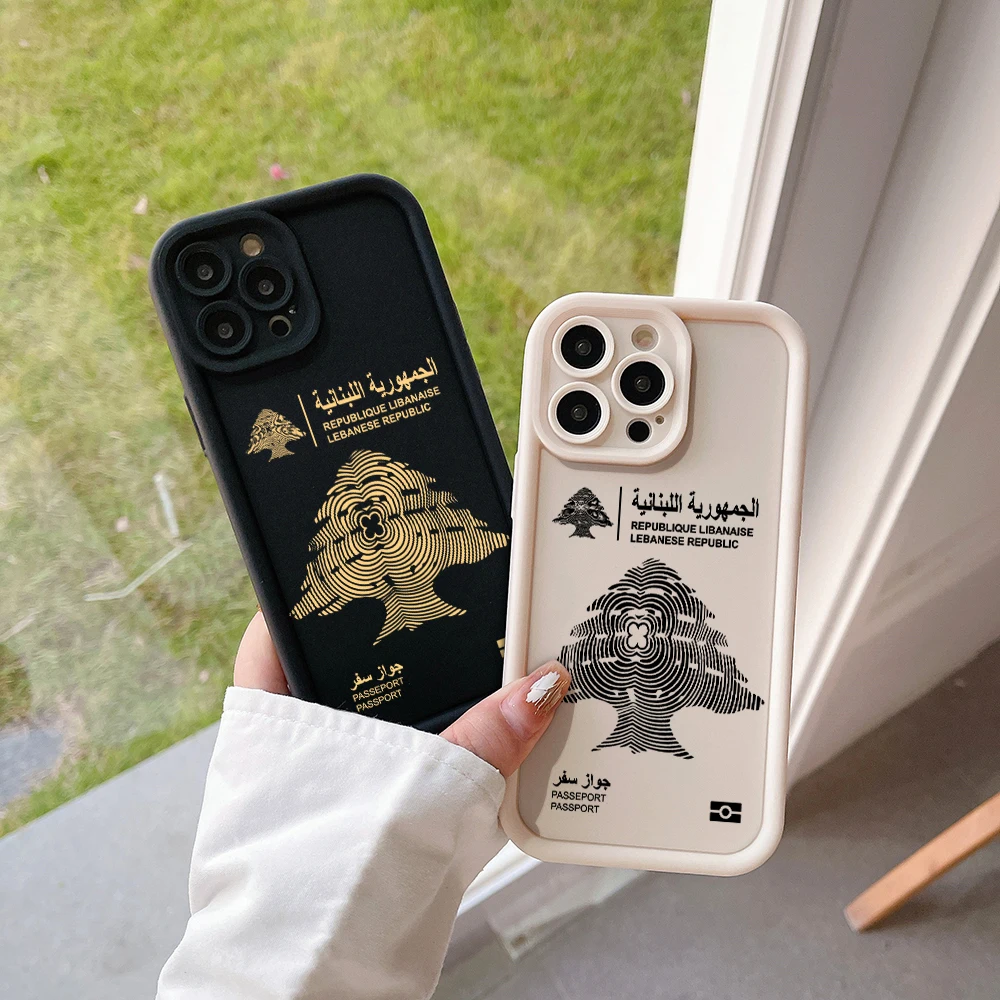 Soft TPU Back Cover Phone Case for Lebanon Passport IPhone 16 15 14 13 12 11 Pro Max Mini XR XS X 7 8 Plus