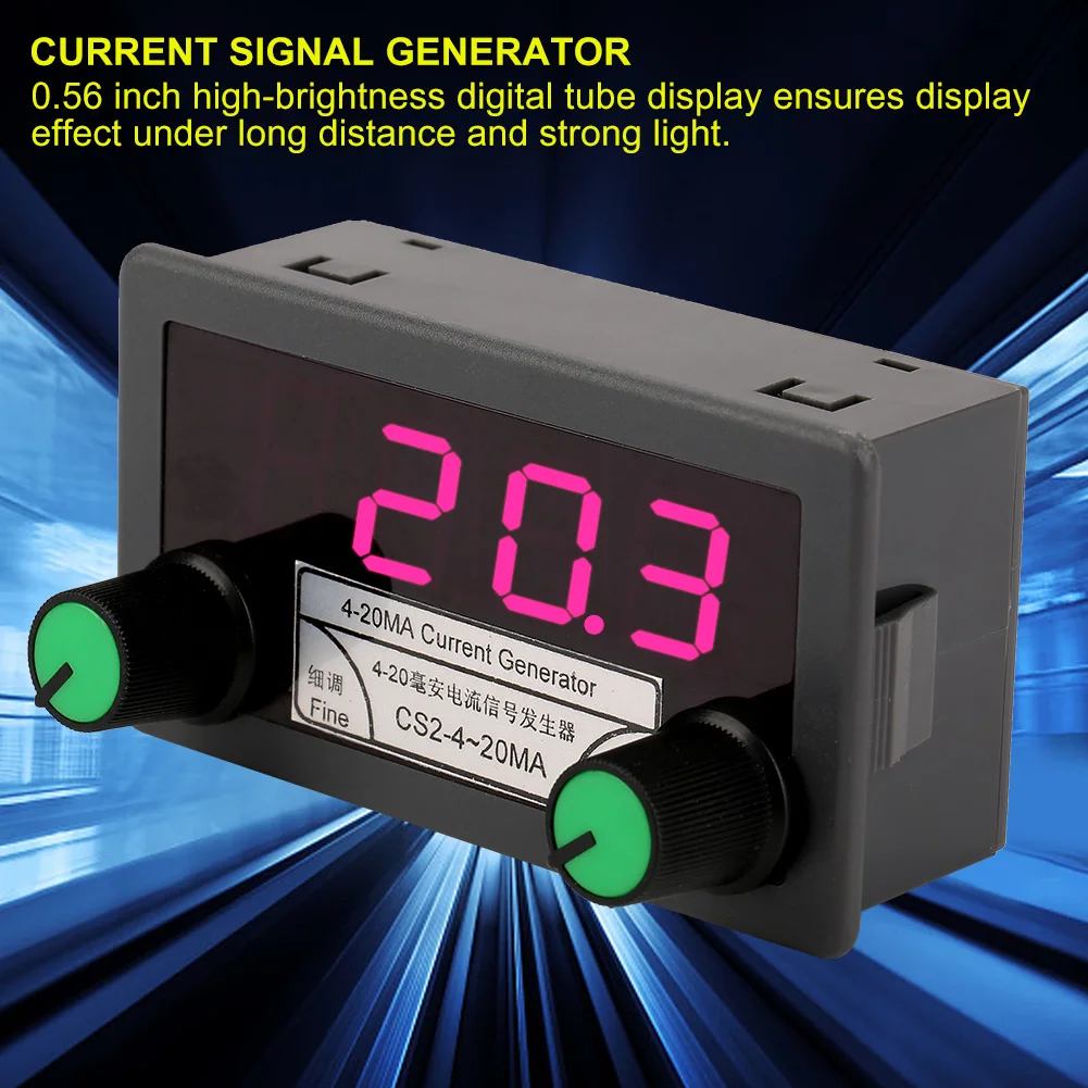 

CS2-4-20MA Digital Current Analog Signal Generator Coarse/Fine Tuning Constant Current Output Digital Current Generator