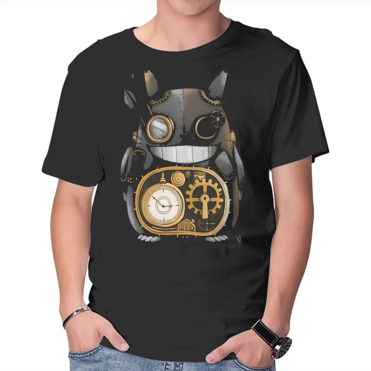 Neighbor Steampunk Anime Graphic T-shirts For Men Clothing Women Short Sleeve Tees New Arrivals Unisex Summer