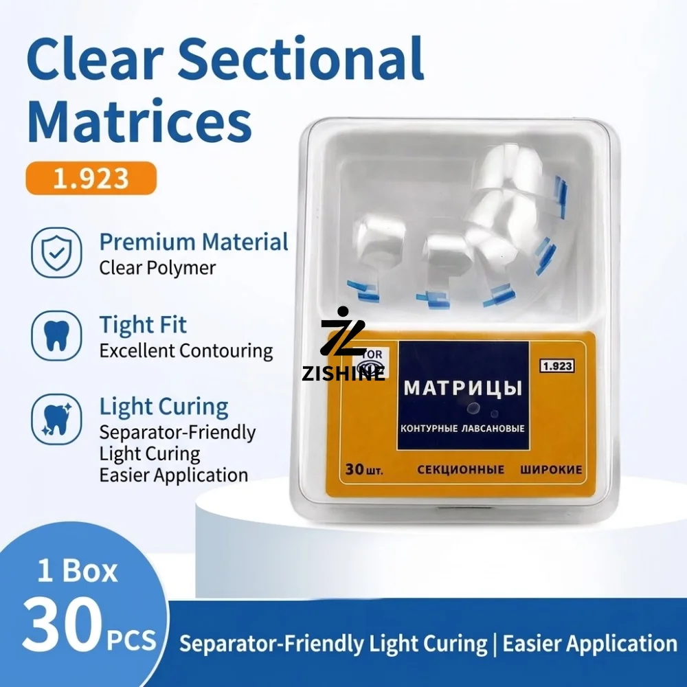 Dental Clear Sectional Matrix Kit 1.922 Narrow 1.923 Wide Transparent Bands For Class II Composite Resin Filling Consumables