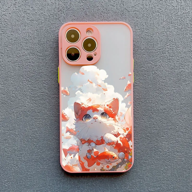 Katzen-Handyhülle im verschiedenen Stil für iPhone 17 16 13 12 Pro Max Mini 15 14 11 Pro Max Plus 16 Plus X XS XR Süße freche Katzenhüllen – Detail 2