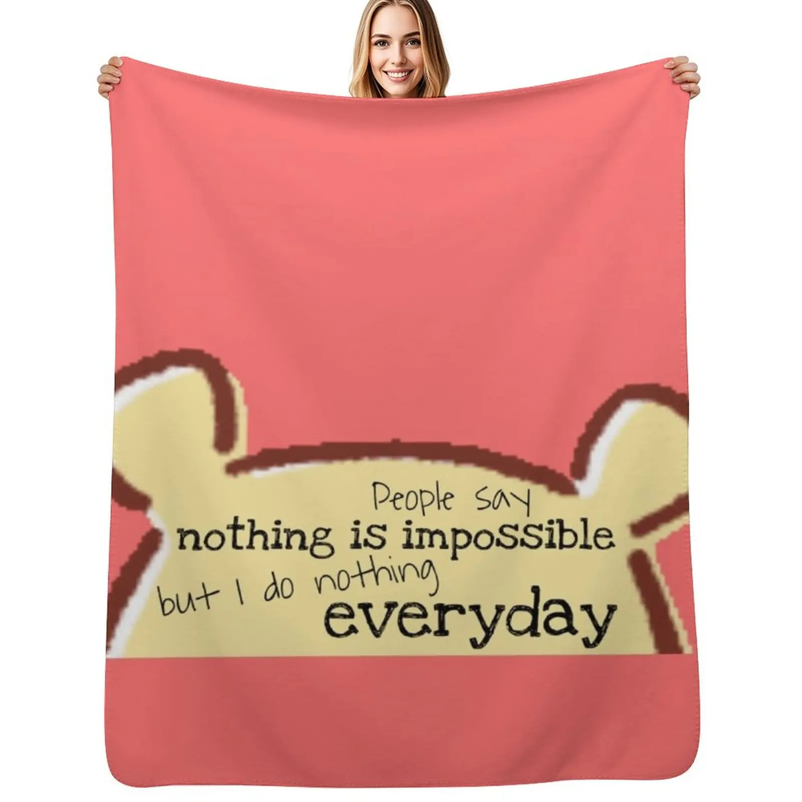 

I do nothing everyday Throw Blanket Bed Fashionable blankets and throws Thin Beach Blankets