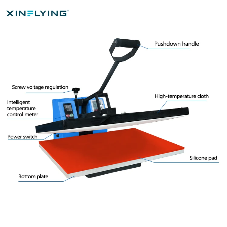 XinFlying Cheap Desktop T-shirt DIY Printing Printer Heat Press Print Machine 38*38CM Easy to Operate 110/220V