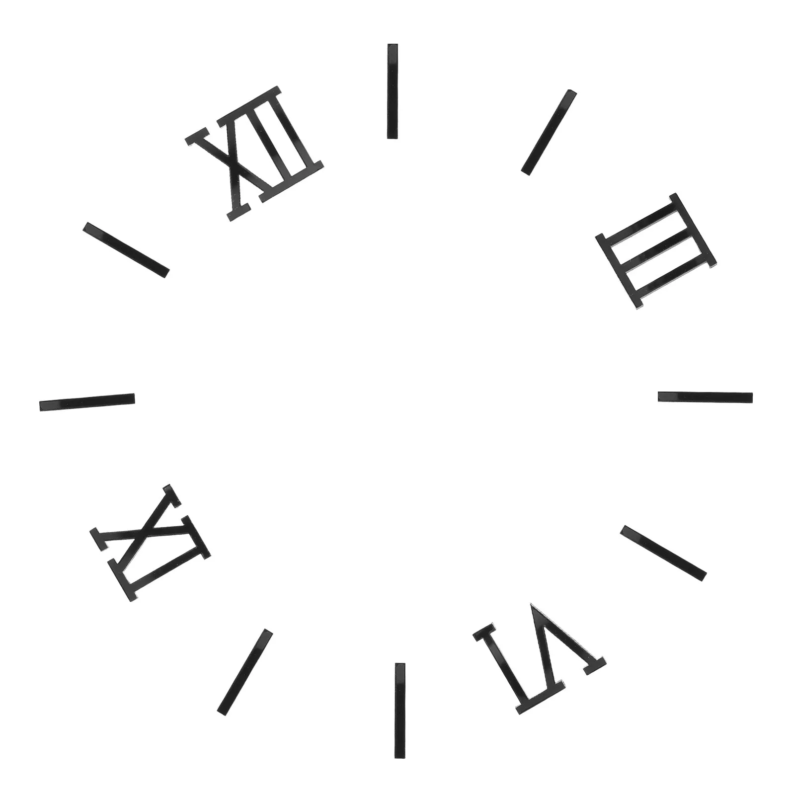 Quartz Clock Digital Scale 3d Acrylic Numbers Repair Pars Replacement Numerals Roman Making Mirrored Face Quartz Clock Numerals