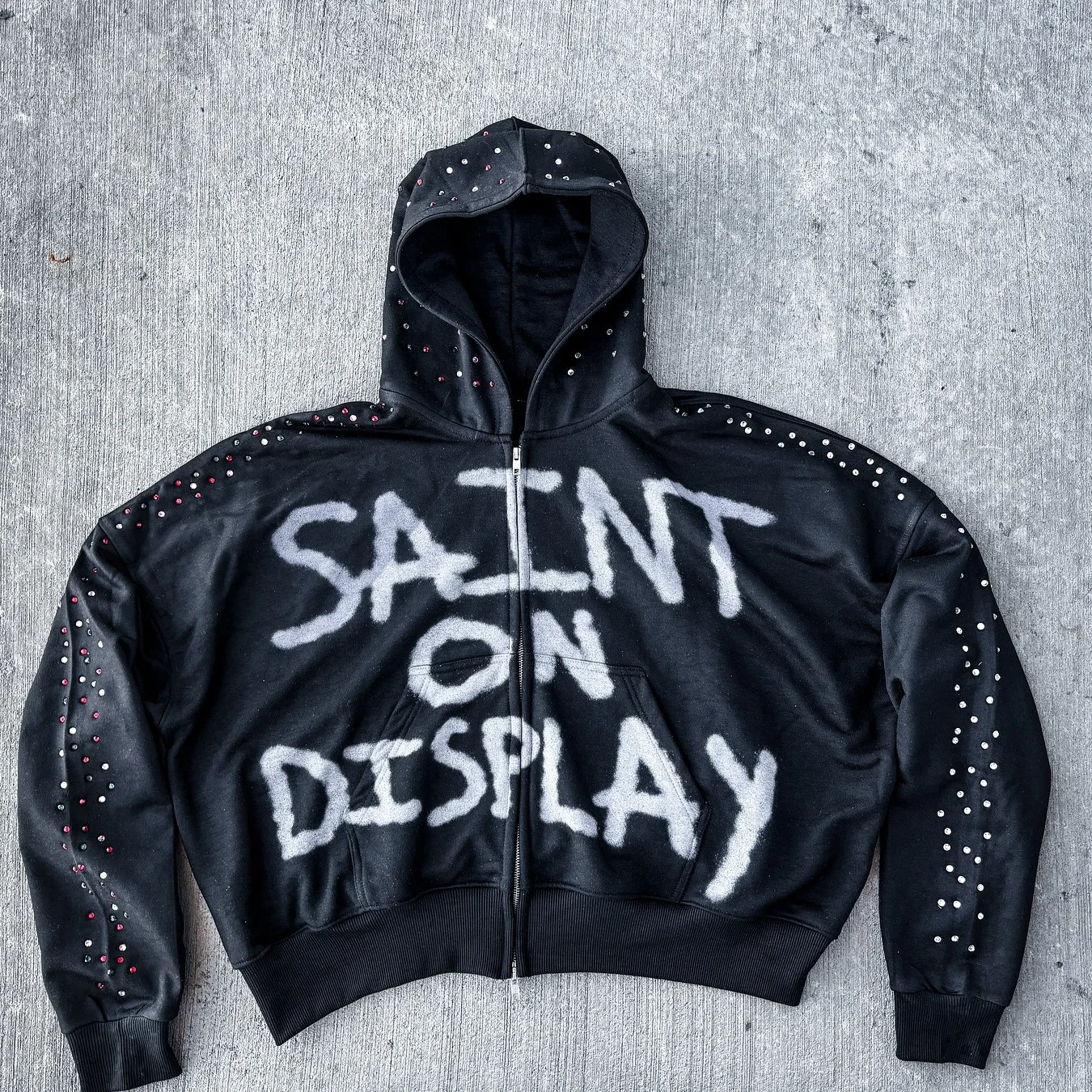 

New Trend Retro Letter Printed Zipper Hoodie Men's Y2K Harajuku Hip Hop Gothic Fashion Couple Sportswear High Street Women Wear