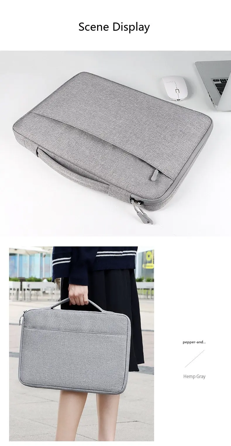 Laptop-Aktentasche 13,3-15,6 Zoll Oxford-Gewebe Wasserdichte Tragetasche für Notebooks – Detail 14