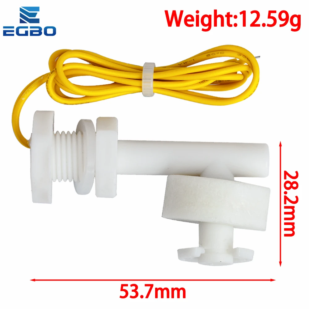 EGBO-miniinterruptor de flotador de ángulo recto, Sensor de nivel de agua líquida, CC de 220V, 1 a 10 piezas