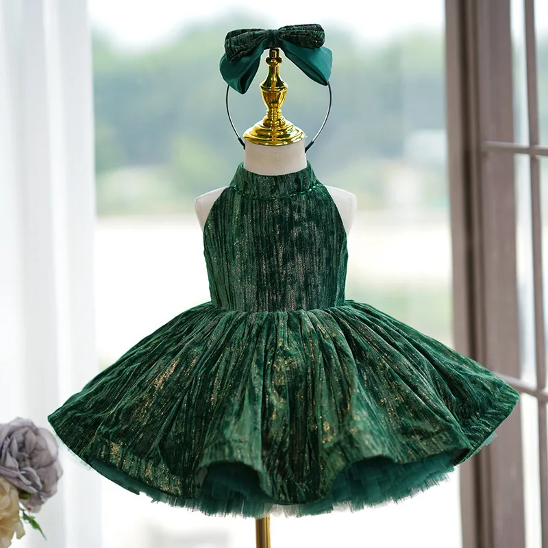 Gorgeous Girl Princess Bling Big bow Dress Infant Toddler Child tutu Vestido Party Pageant Birthday Ball Gown Wedding dresses