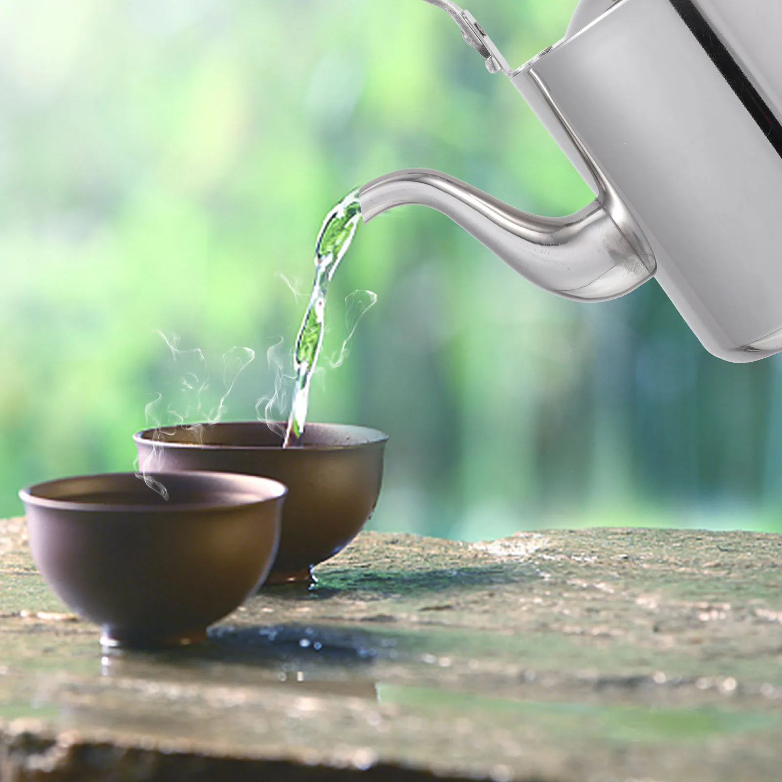 

Stainless Steel Kettle Large Capacity Camping Teakettle Durable Boiling Water Pot Thickened Material Outdoor Cookware