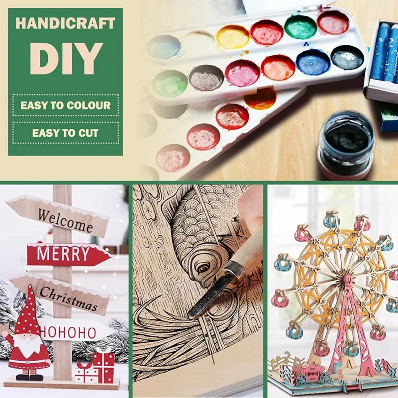 Доска из липы, фанера из липы, доска из гладкой древесины для лазерной резки, DIY Строительная модель 30x30x0, 3 см